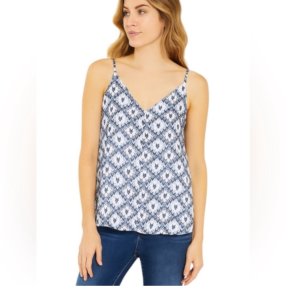 CALVIN KLEIN Blue White Camisole Size Large